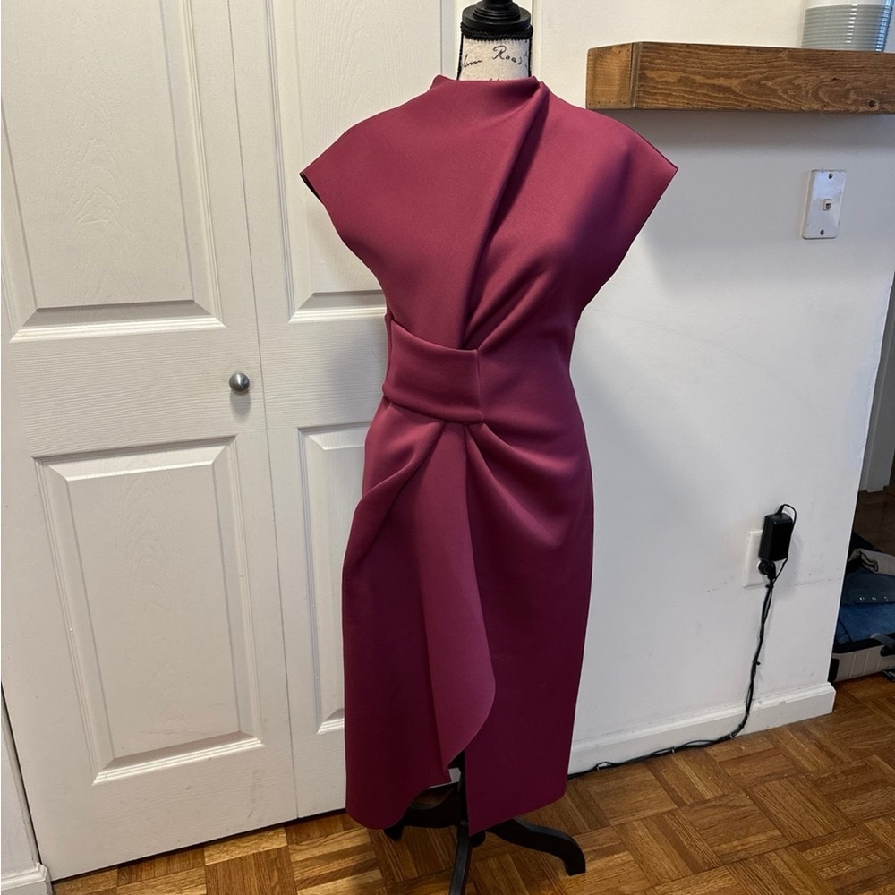 ASOS Sculpted Midi Dress in Plum